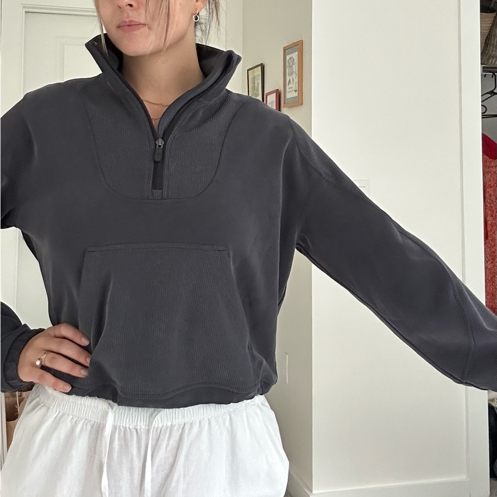 Lululemon Athletica Gray Oversized Long Sleeve Hoodie